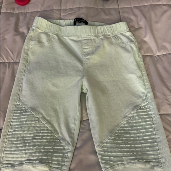 Beulah Mint Green Moto Jeggings - Picture 8 of 8